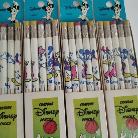 Vintage Disney Character Pencils 5 Packs of 5 Mickey Minnie Daisy Donald SEALED - Picture 5 of 6